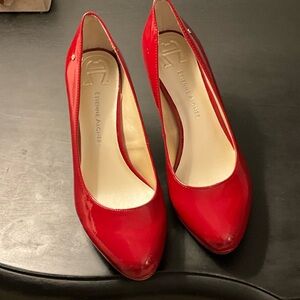 Etienne Aigner Red Patent Leather Heels